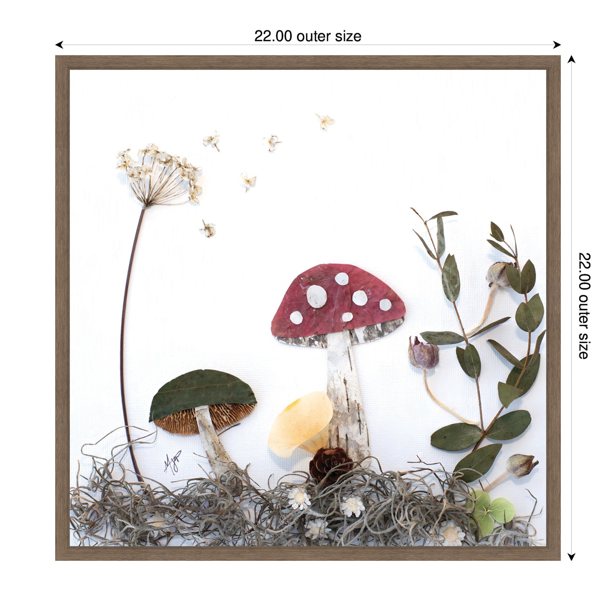 Mushroom No. 2 by Madeline Jeppesen Framed Canvas Wall Art Print