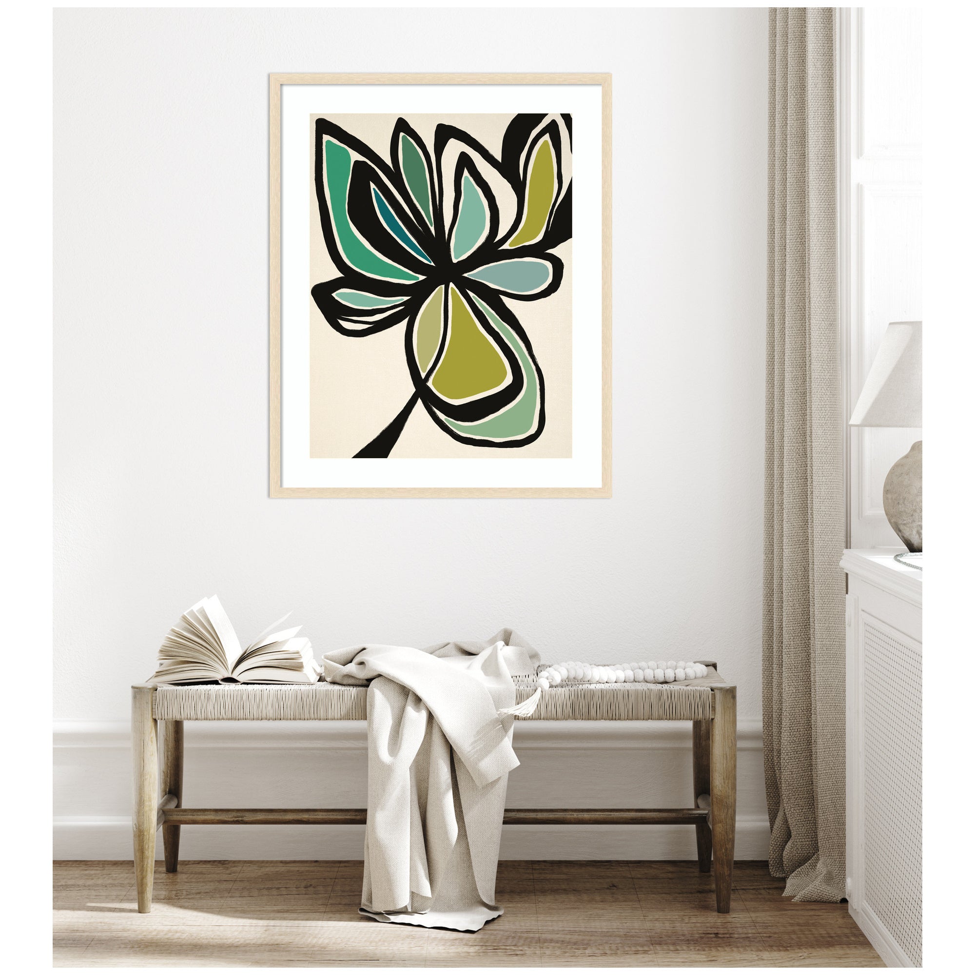 Framed Art Midnight Floral 3 by Alicia Bock