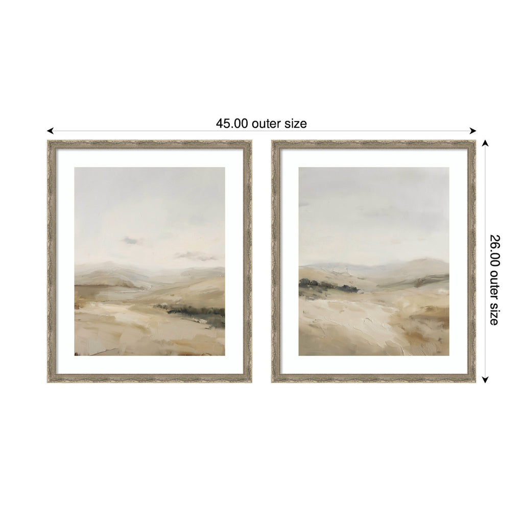 Fading Fields 2 Piece Framed Wall Art Print Set by Amy Lighthall