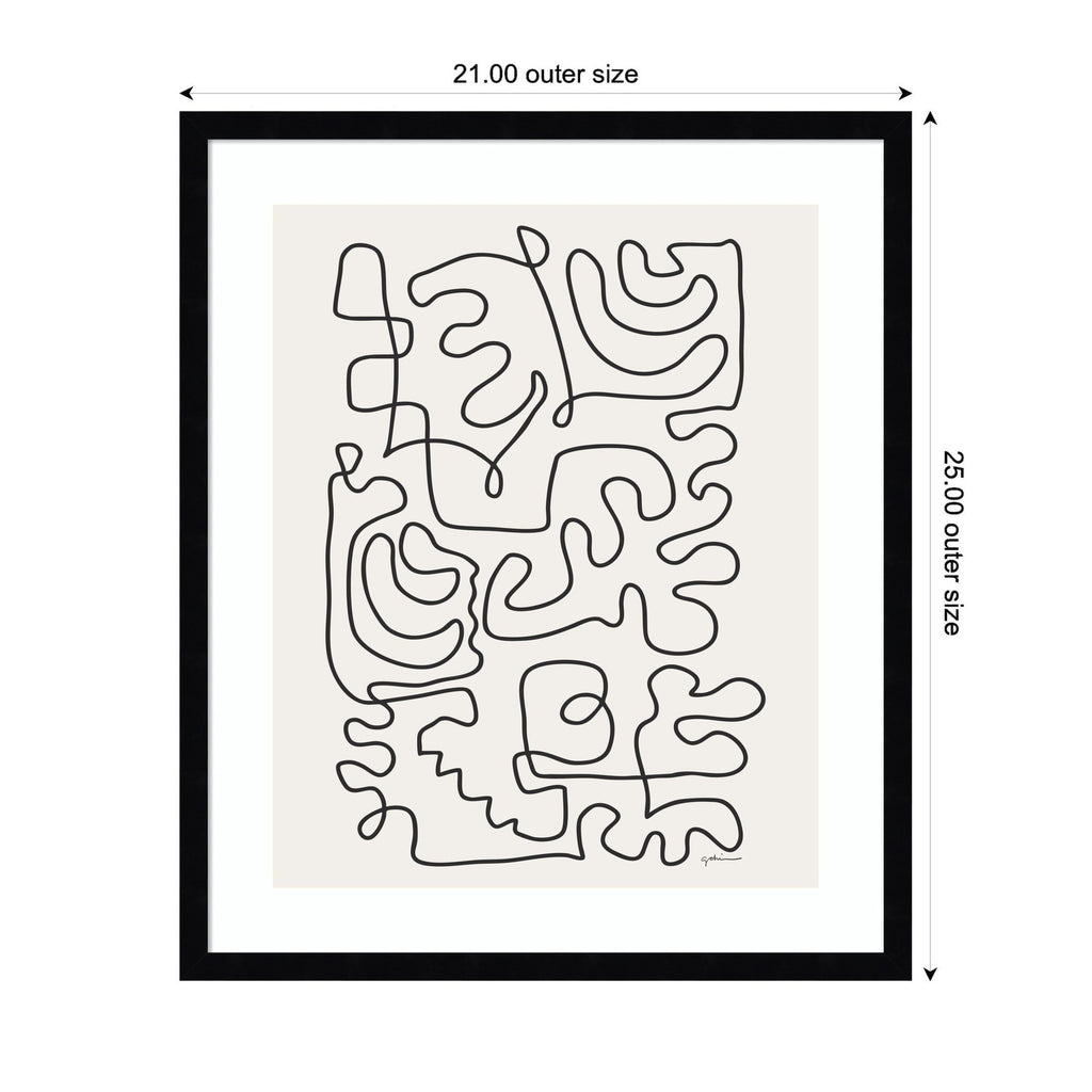 Connected Lines by Gabrielly Guedes Framed Wall Art Print