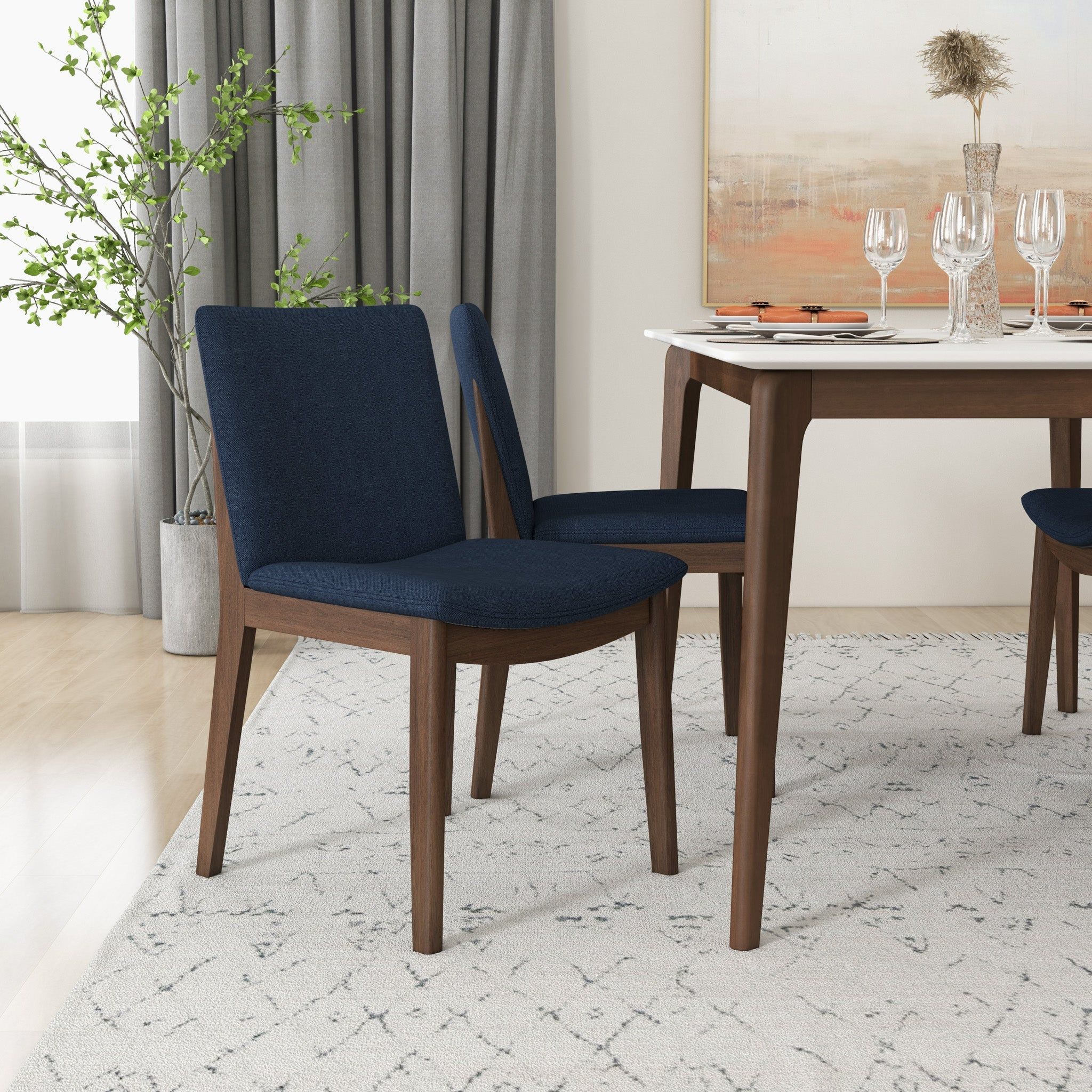 Laura Curved-Back Dining Chairs - Set of 2