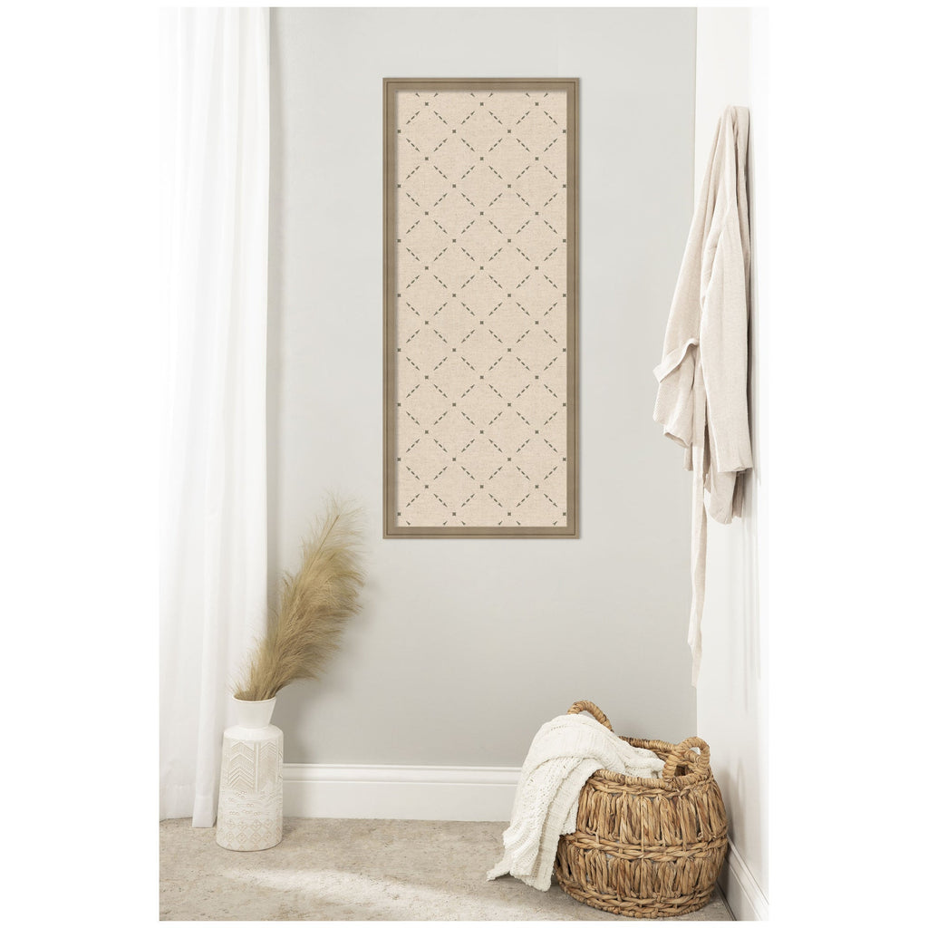 Pinboard Green Lattice Print