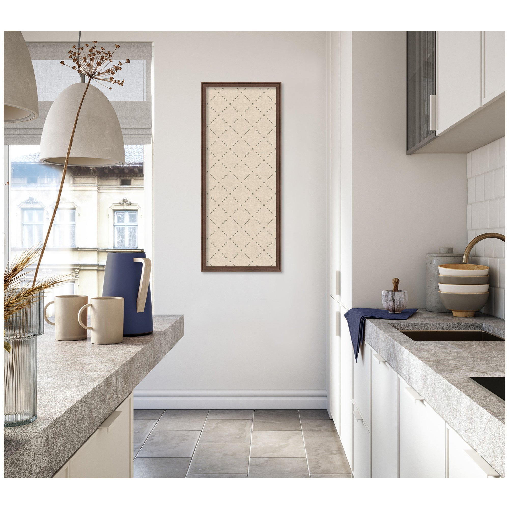 Pinboard Green Lattice Print