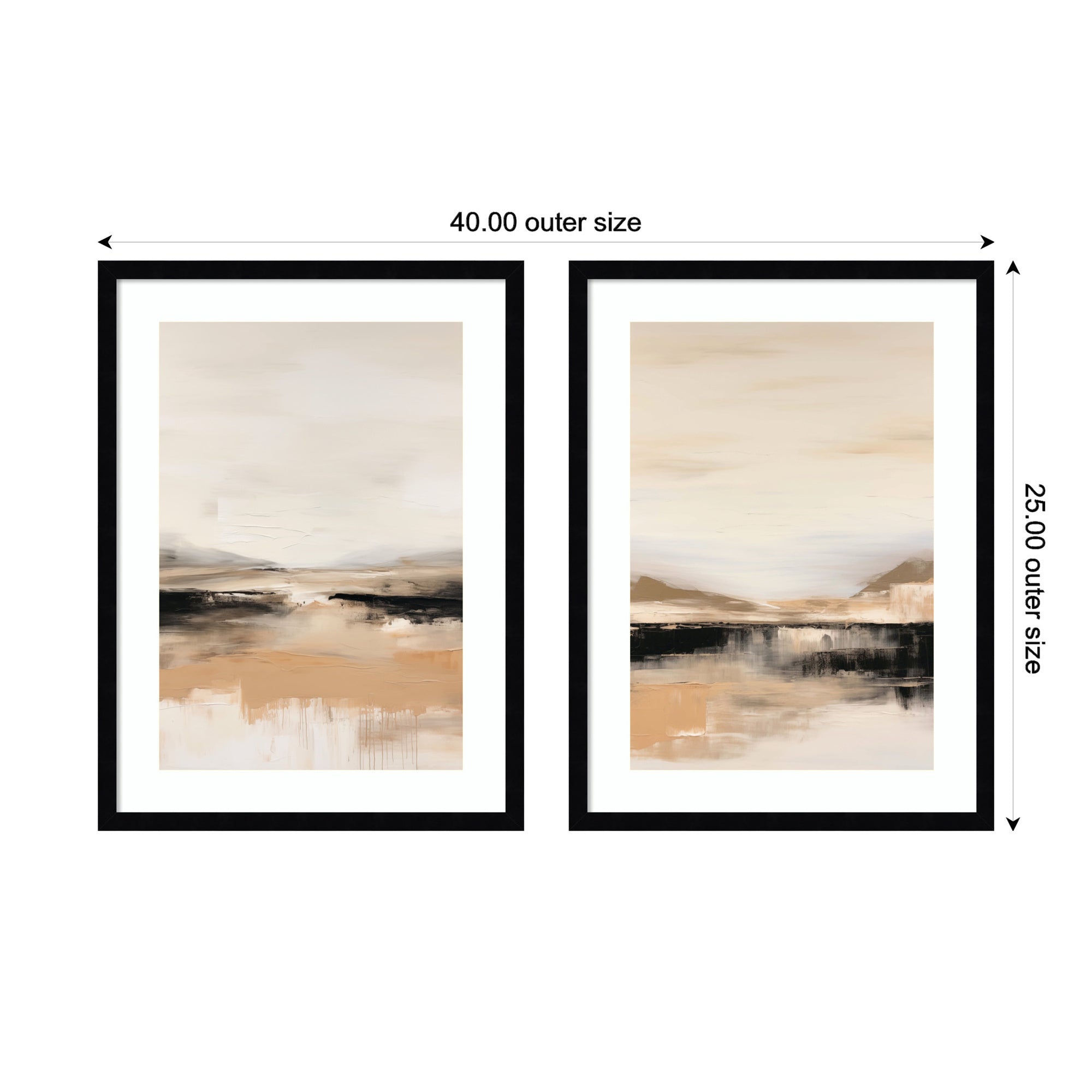 Peaceful Landscape No. 1 & No. 2 2 Piece Framed Wall Art Print Set by Amy Lighthall