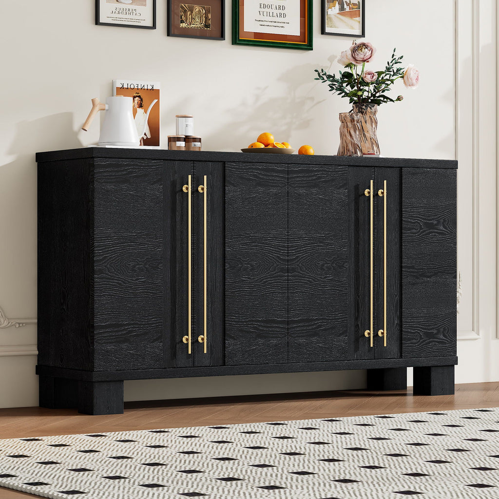 Modern Wood Sideboard with Adjustable Shelves
