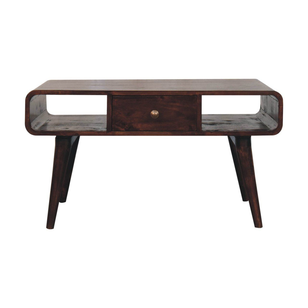 Curved Mango Wood Coffee Table