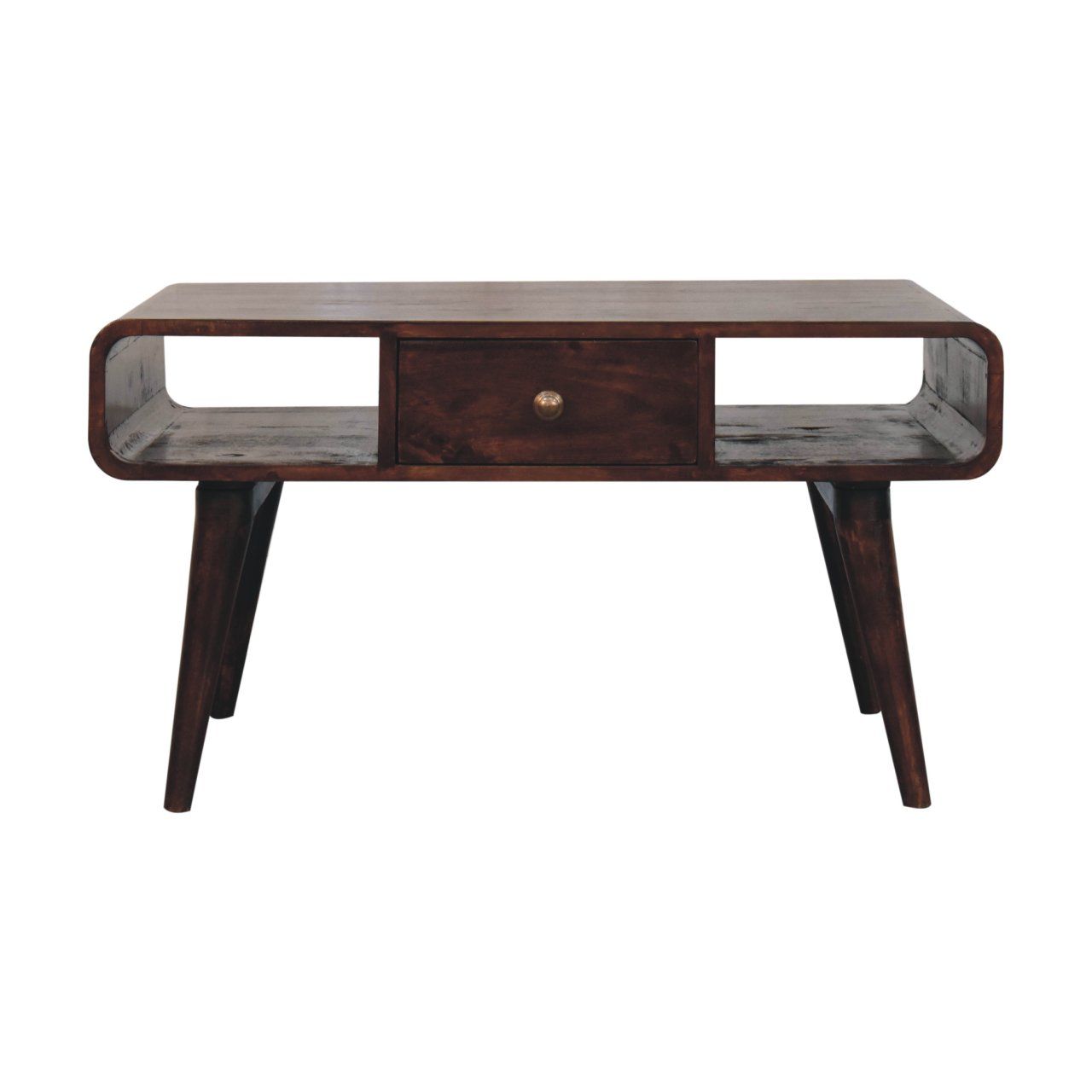 Curved Mango Wood Coffee Table