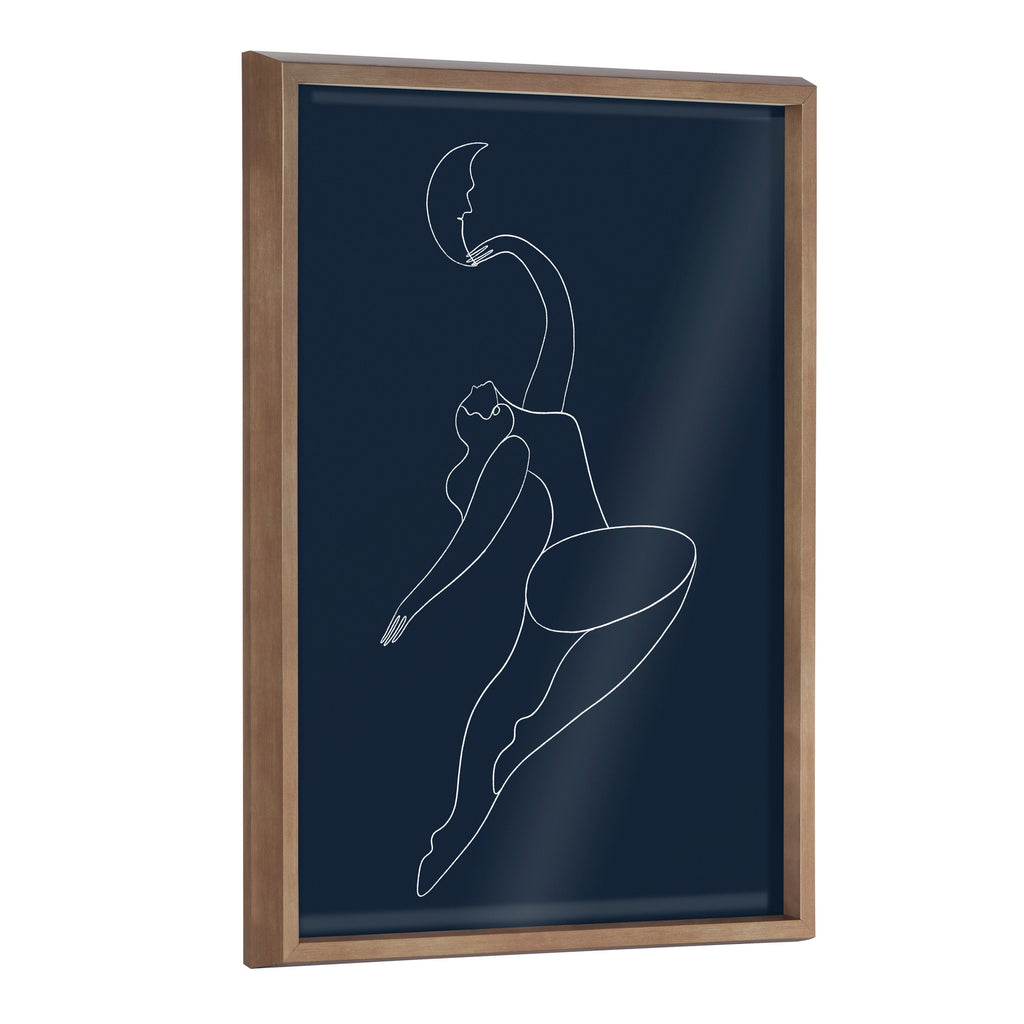Blake Sometimes When you Fall You Fly Blue Framed Printed Glass by Maggie Stephenson
