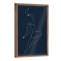 Blake Sometimes When you Fall You Fly Blue Framed Printed Glass by Maggie Stephenson