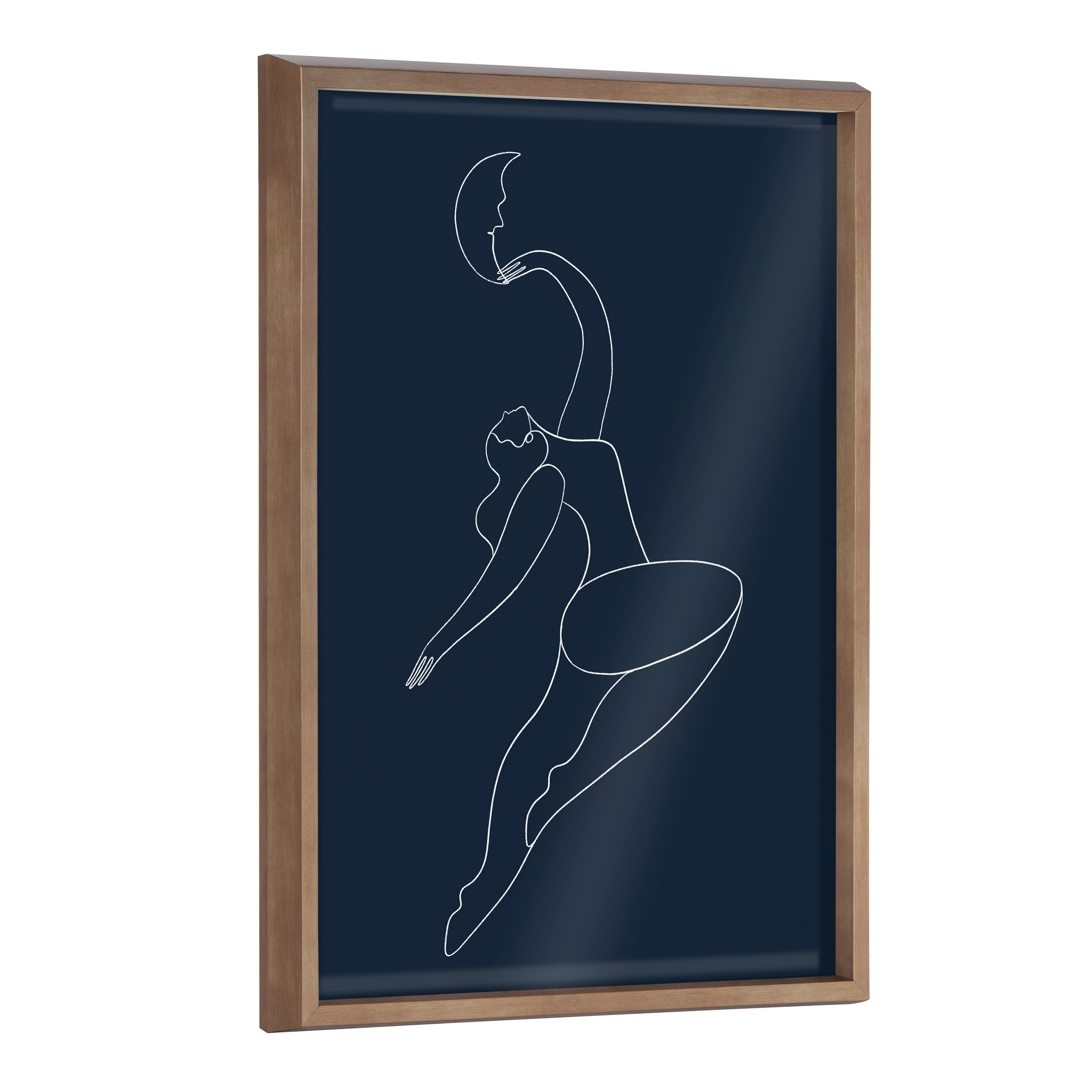 Blake Sometimes When you Fall You Fly Blue Framed Printed Glass by Maggie Stephenson
