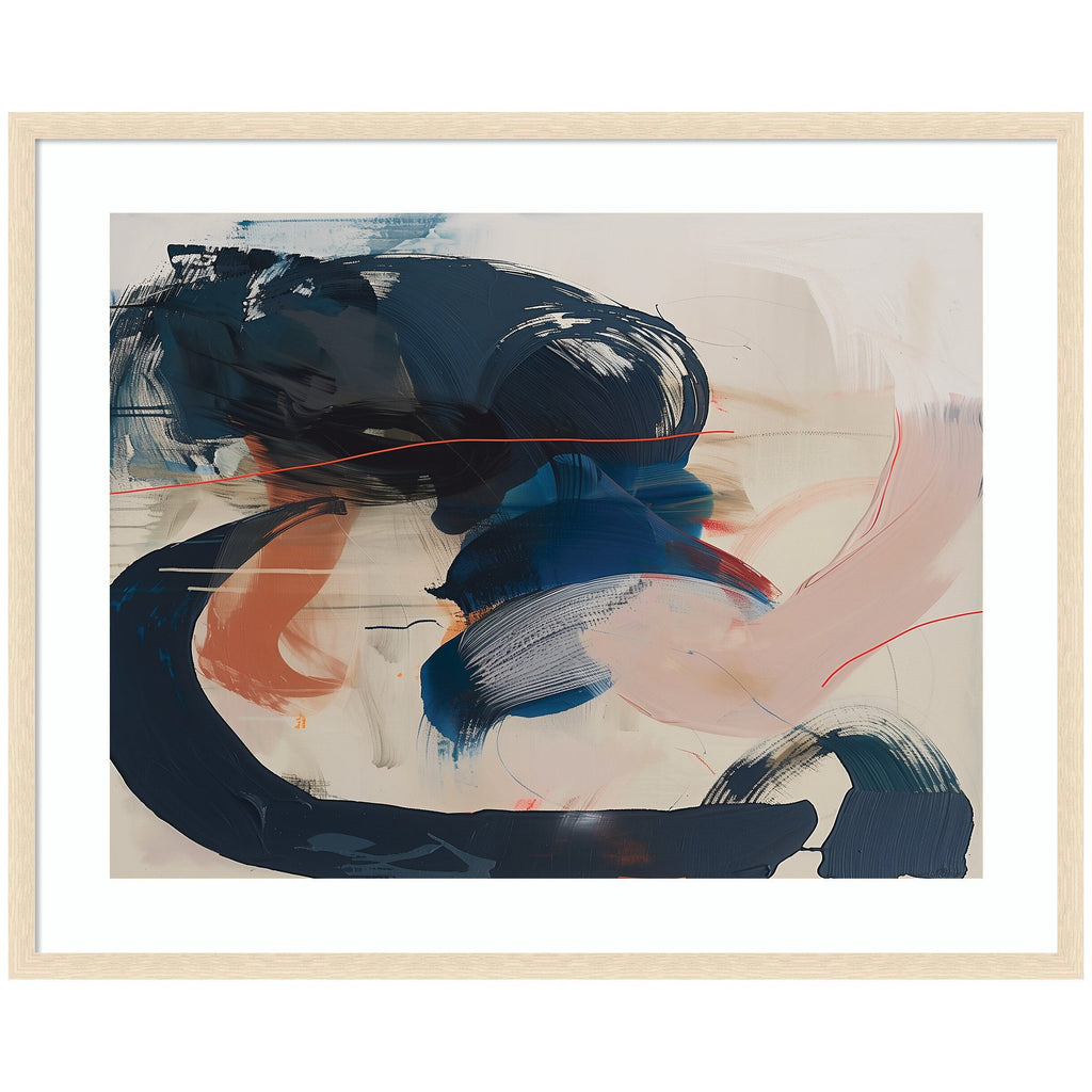 Framed Art Deep Blue Momentum I by Amy Lighthall