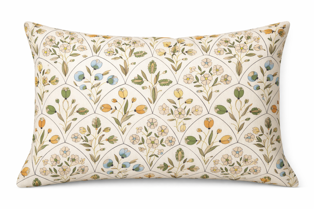Frances Pillow Cover in Natural, Schumacher Textiles
