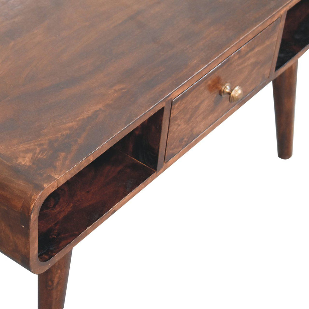 Curved Mango Wood Coffee Table