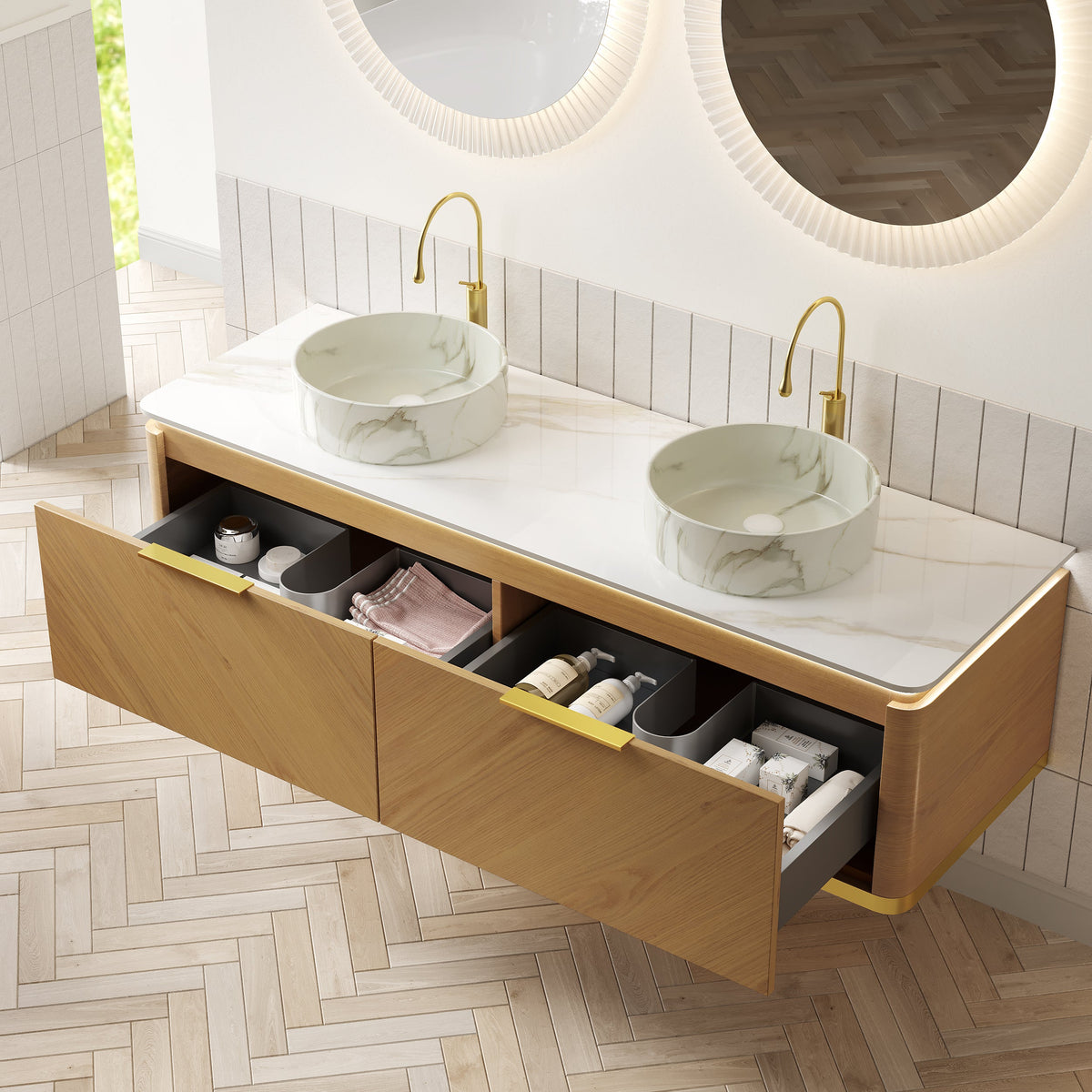 DIPA 60-Inch Bathroom Vanity & Sinks