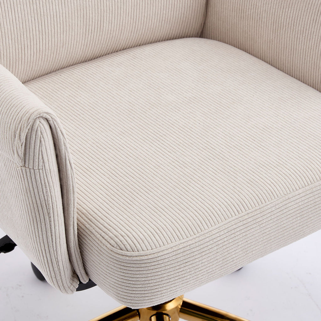 Ergonomic Mid-Back Office Chair — Gold Base