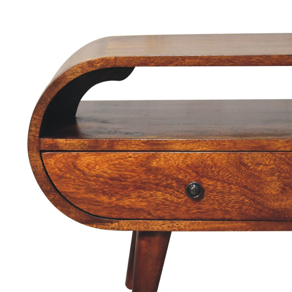 Circular Mango Wood Media Console