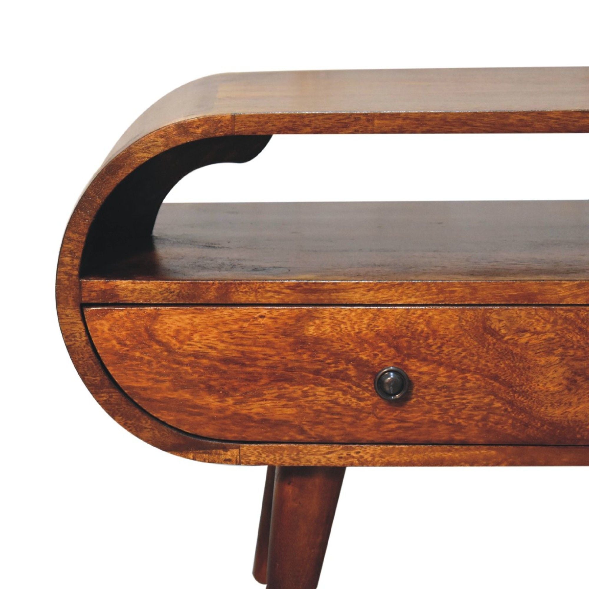 Circular Mango Wood Media Console