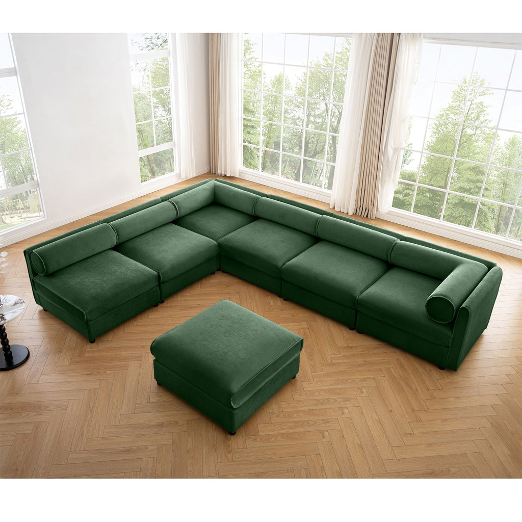 Sculptural Modular Sectional Sofa with Storage