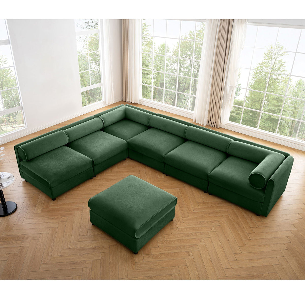 Sculptural Modular Sectional Sofa with Storage