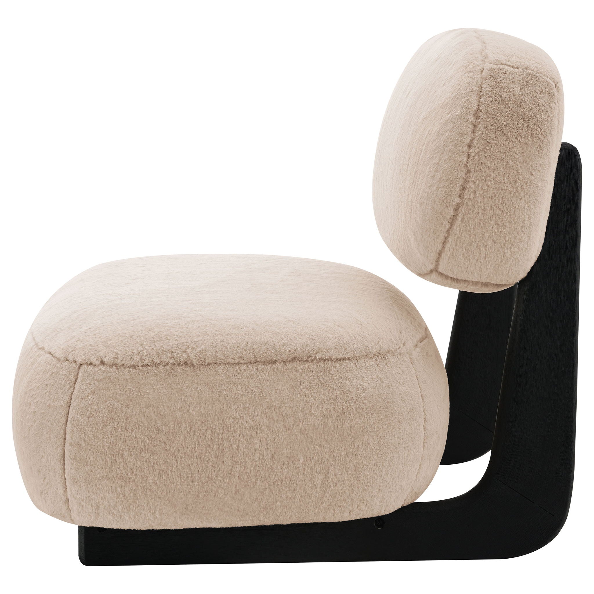 Duffie Sculptural Armless Accent Chair — Camel