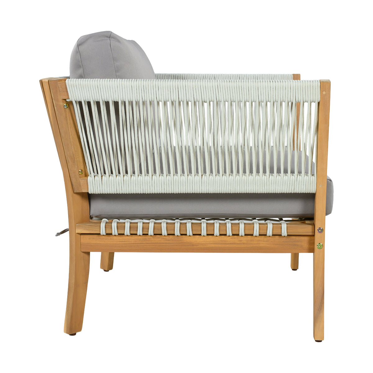 Acacia & Rope Patio Chair — Natural
