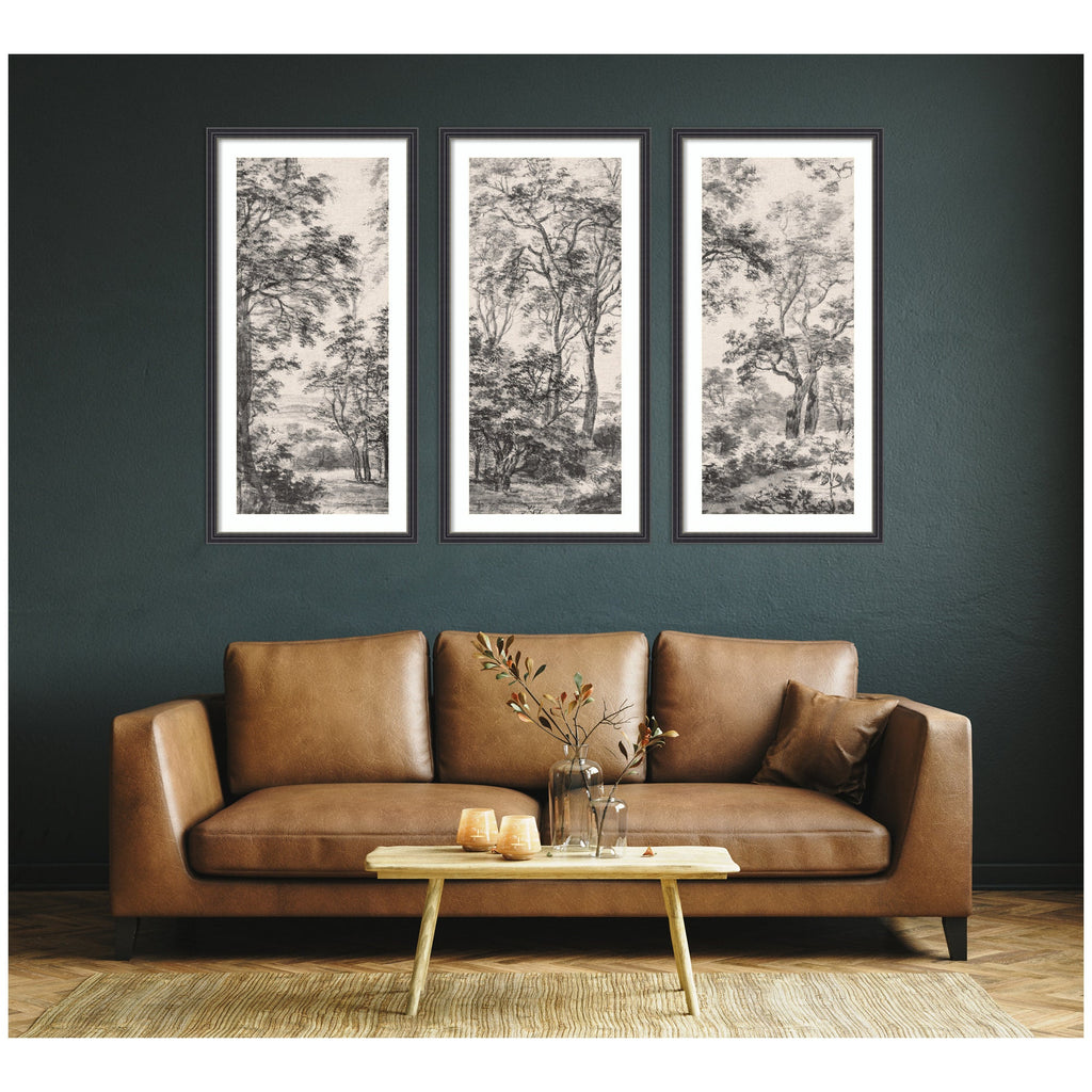 Wooded Landscape — 3-Piece Framed Art Set