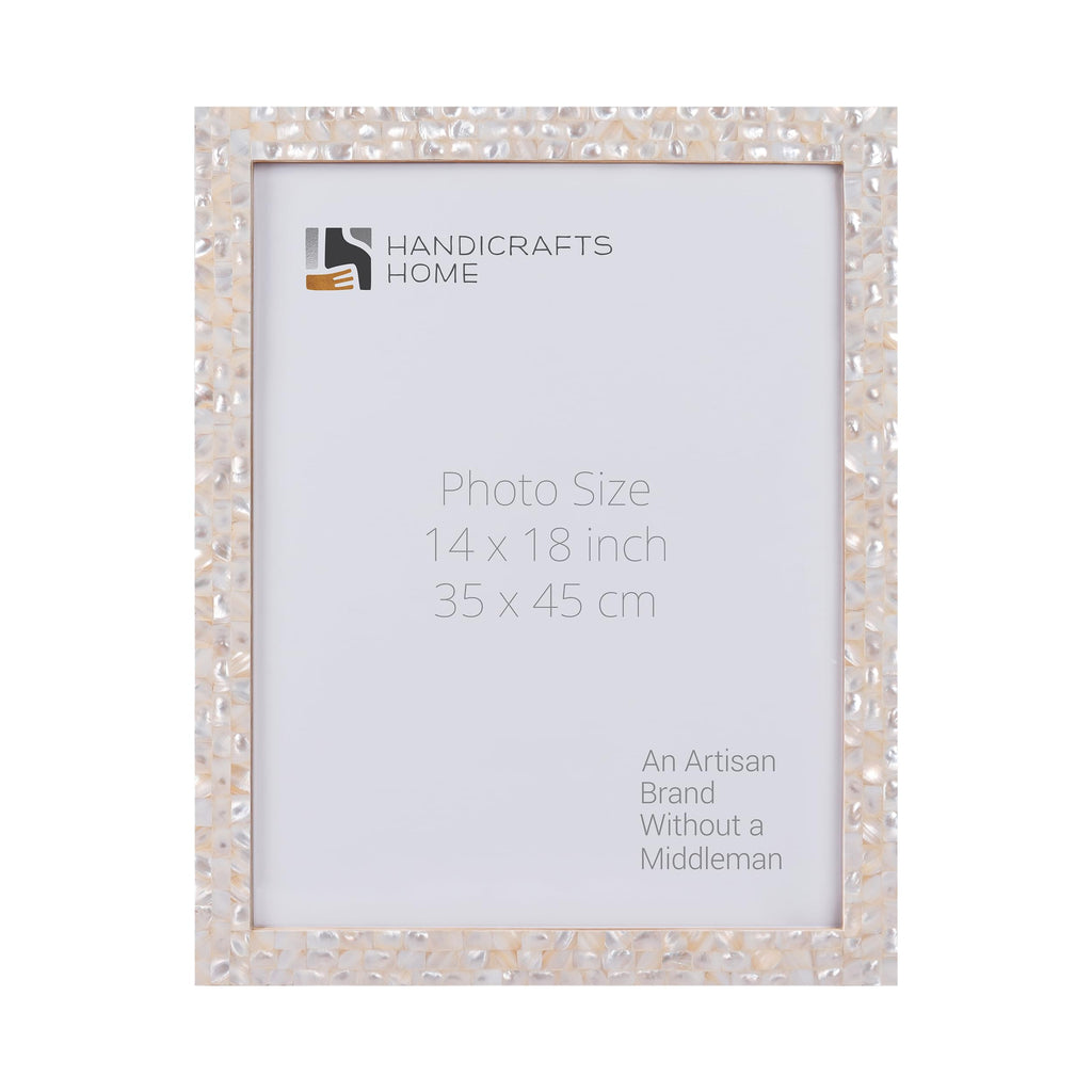 Mother of Pearl Poster Frames, White, 2 Sizes