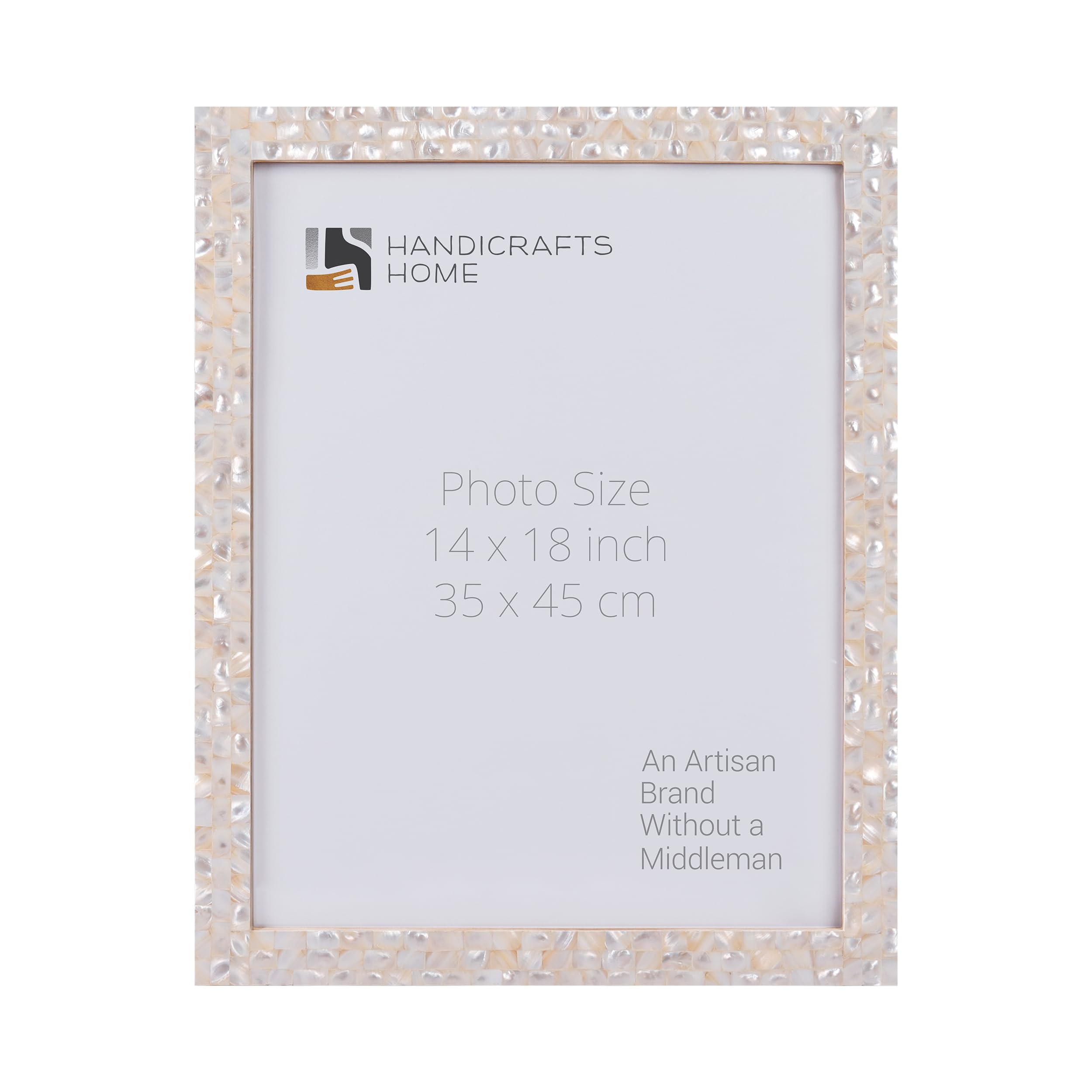Mother of Pearl Poster Frames, White, 2 Sizes