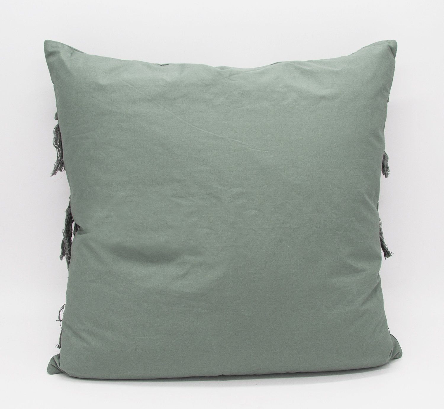 Fennco Styles Stylish Fringe Tassels Decorative Cotton Throw Pillow