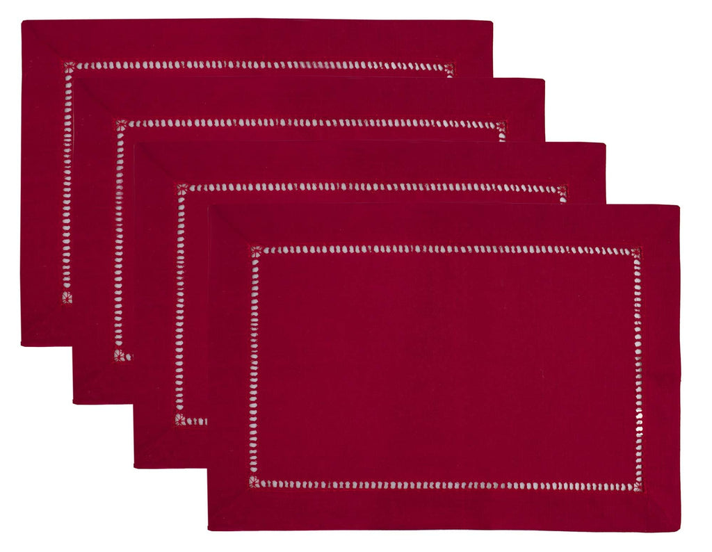 Fennco Styles Classic Solid Color Hemstitched Border Tablecloth for Dining Table, Dinner Parties, Wedding, Machine Washable,