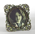 Fennco Styles Decorative Jeweled Photo Frame - 4" Round
