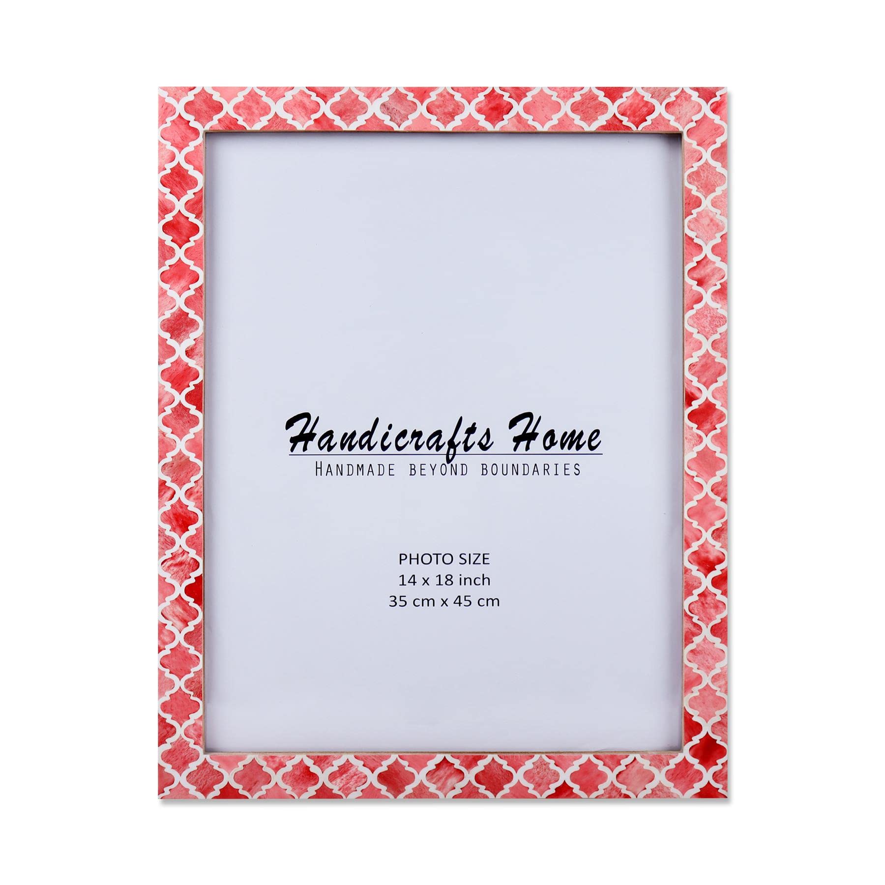 Moroccan Poster Frames Bone Inlay, Red, 6 Sizes