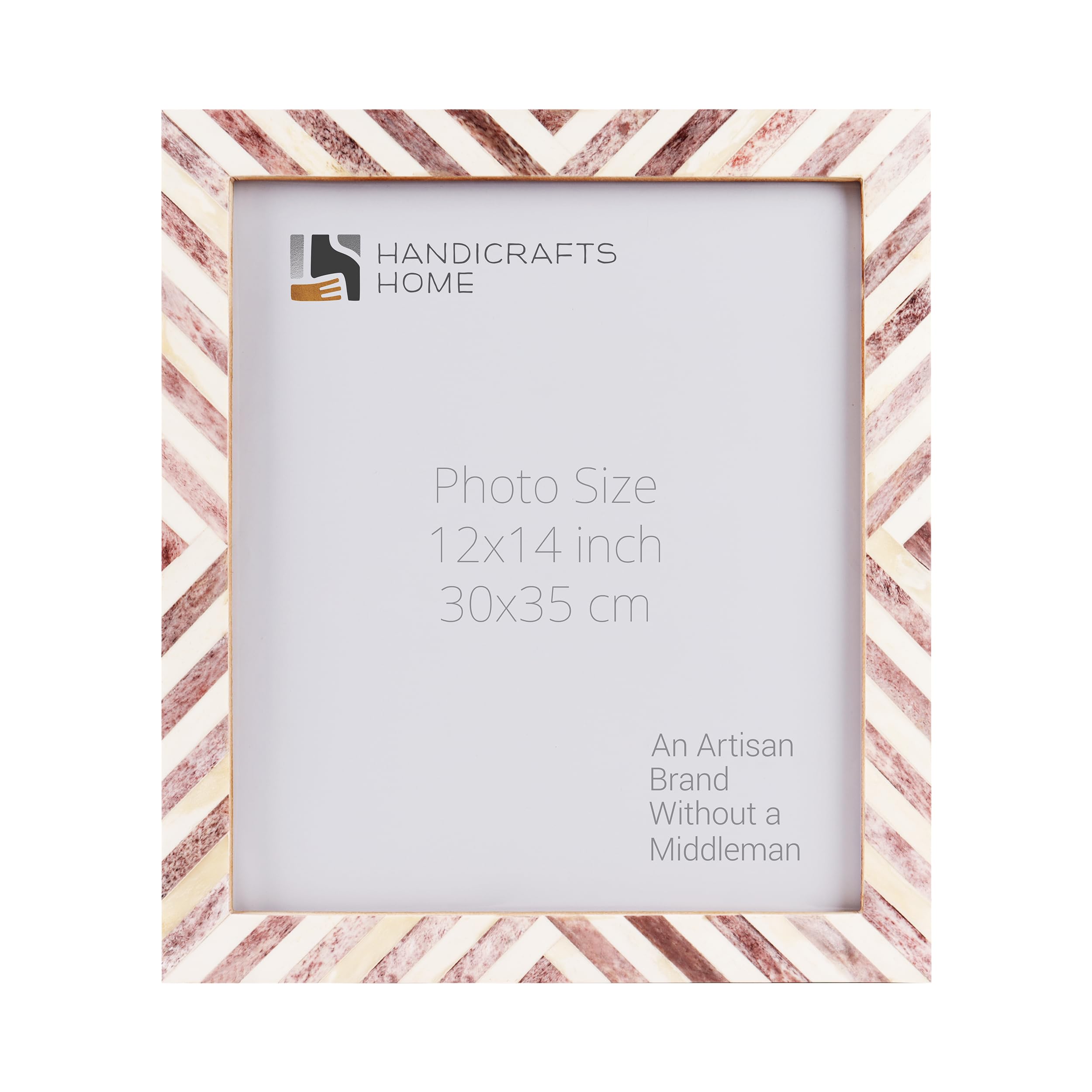 Poster Frames Chevron Collection Bone Inlay, Brown, 5 Sizes