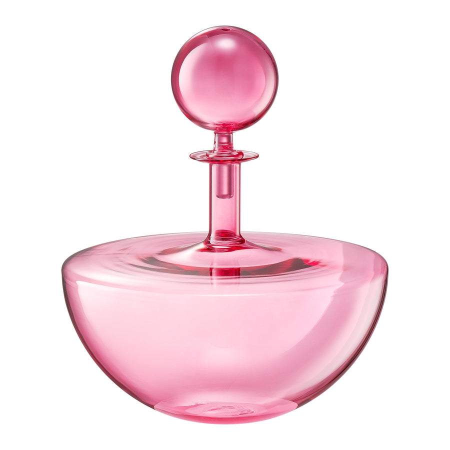 Blush Low-Arc Glass Decanter