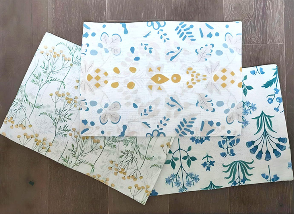 Fennco Styles Floral Print Design Everyday Table Runner 13" W x 71" L - Summer Flower Table Cover for Home Décor, Dining Table, Banquet, Holiday and Family Gatherings