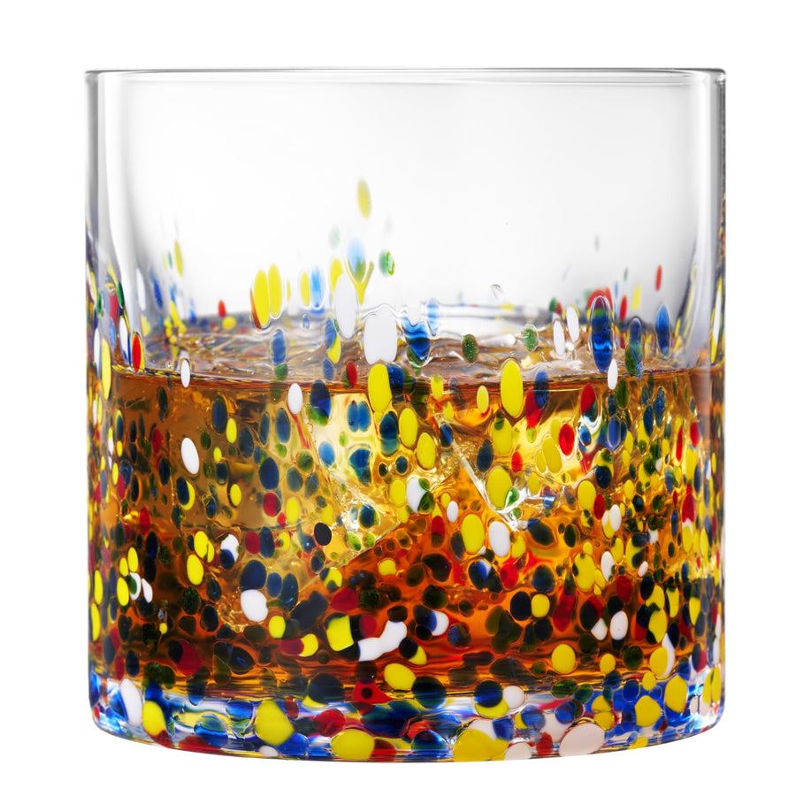 Mexican-Style Hand-Blown Confetti Glass — Clear