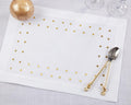 Fennco Styles Classic Embroidered Polka Dot Table Runner 16" W x 72" L - Gold Table Cover for Home Décor, Everyday Use, Christmas, Banquets and Special Events