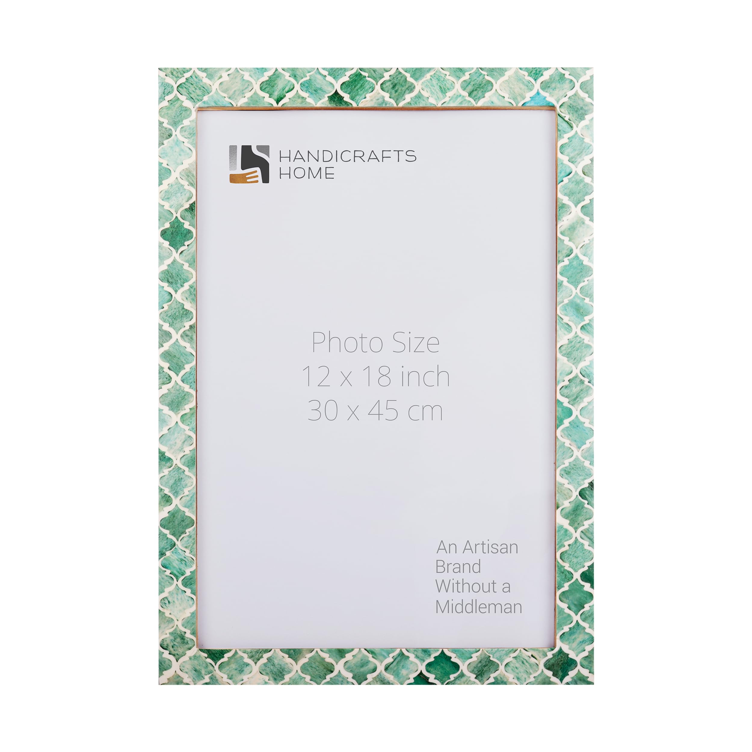 Moroccan Poster Frames Bone Inlay, Green, 5 Sizes
