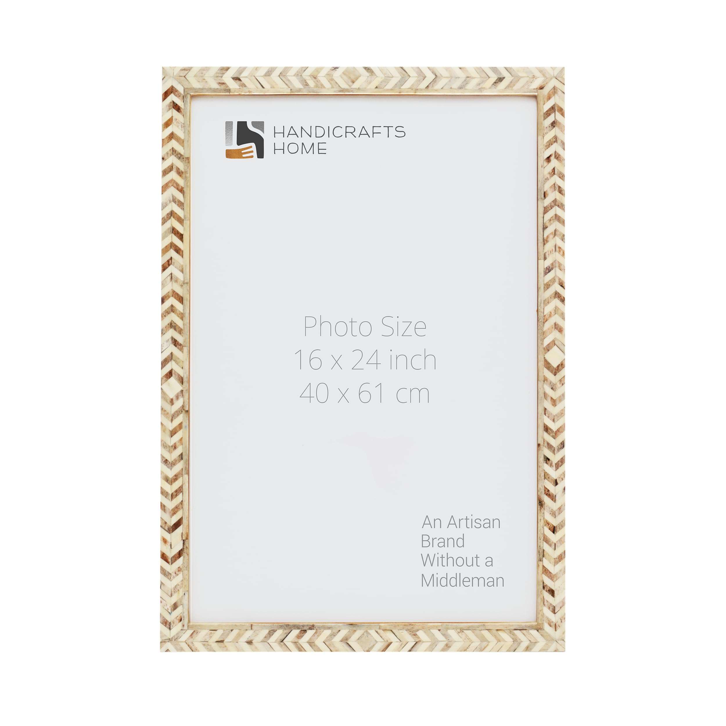 Poster Frames Taj Pattern Bone, Resin Inlay, Brown, 6 Sizes