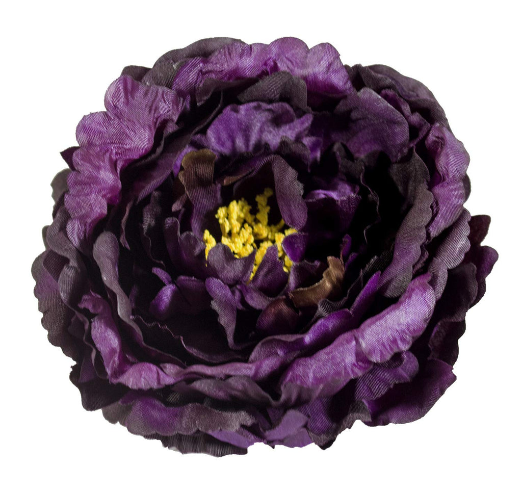 Fennco Styles Handmade Peony Napkin Rings, Set of 4 - Violet Flower Decorative Napkin Holders for Home, Dining Table, Banquet, Family Gathering, Holiday and Special Occasion