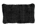 Fennco Styles Unique Chindi Design 100% Cotton Decorative Throw Pillow - Black Accent Pillow for Home, Couch, Living Room and Office Décor