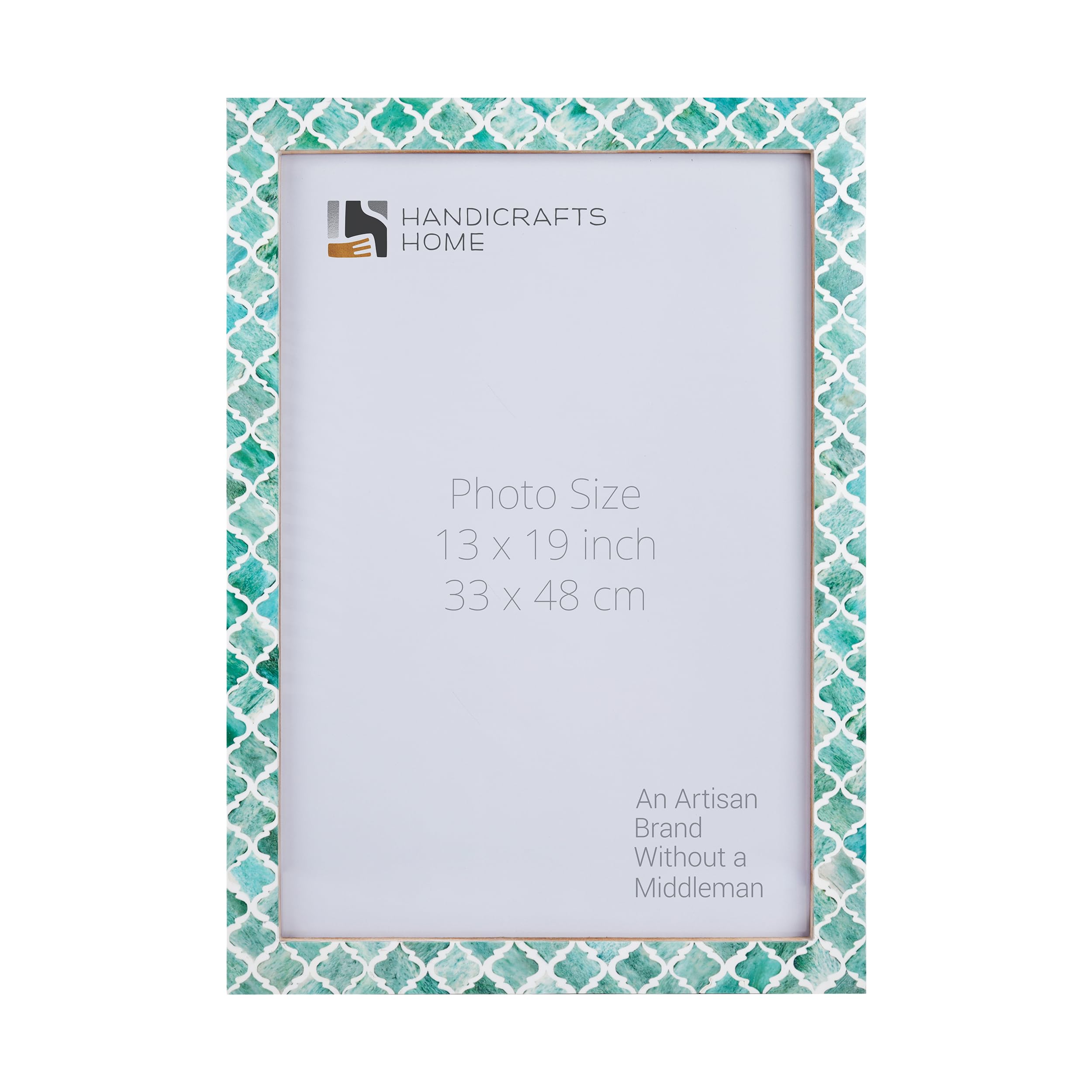 Moroccan Poster Frames Bone Inlay, Green, 5 Sizes