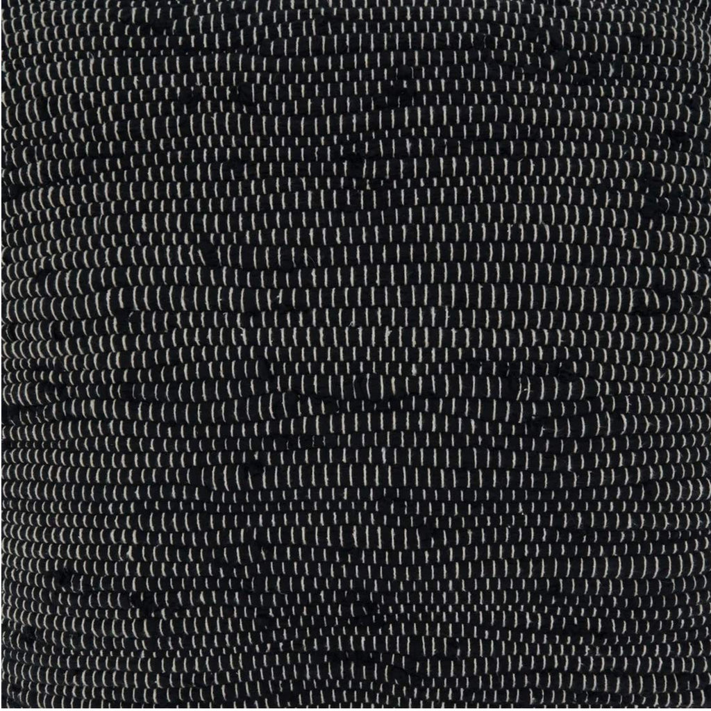 Fennco Styles Unique Chindi Design 100% Cotton Decorative Throw Pillow - Black Accent Pillow for Home, Couch, Living Room and Office Décor