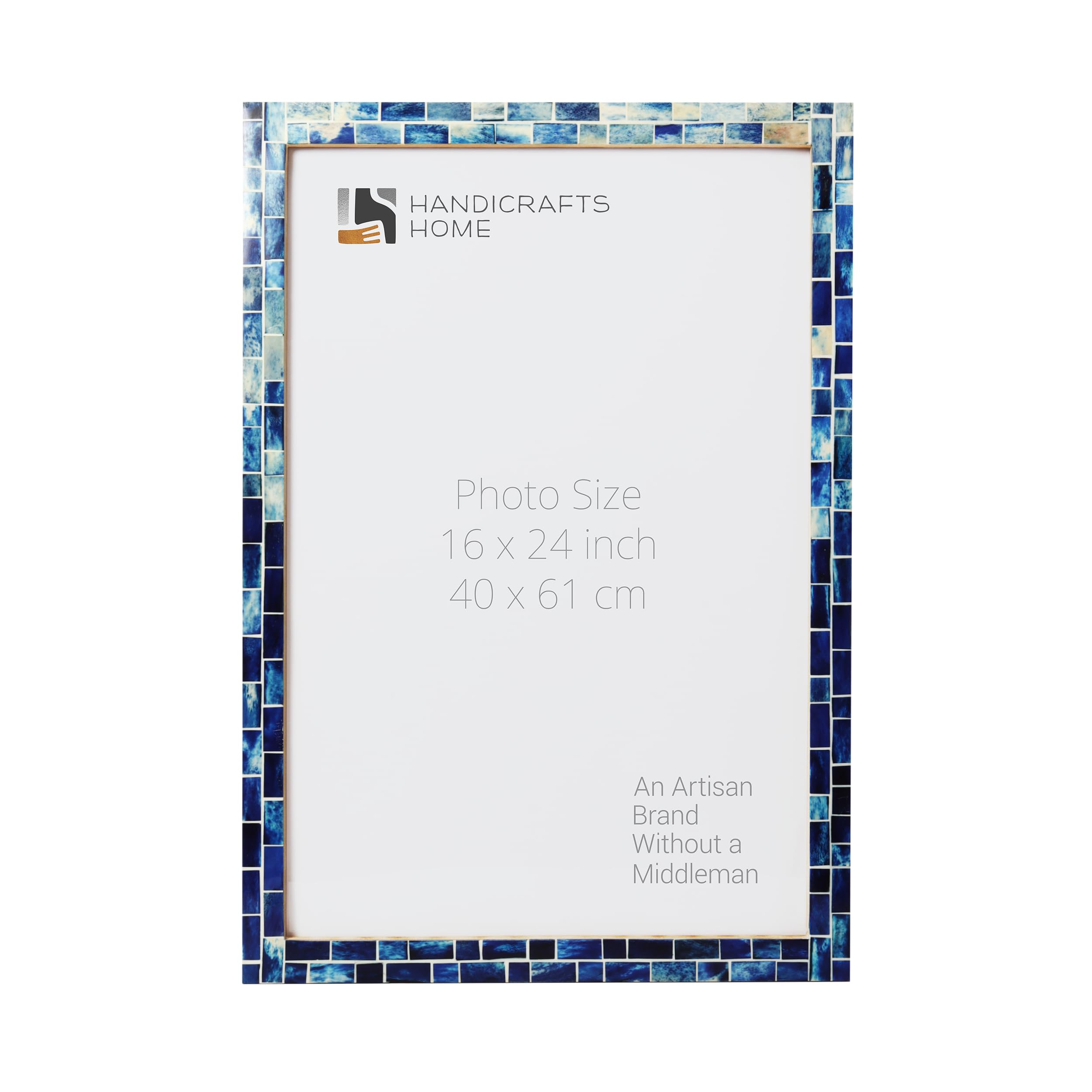 Poster Frames Indigo Pattern Collection Bone, Resin Inlay, 23 Sizes