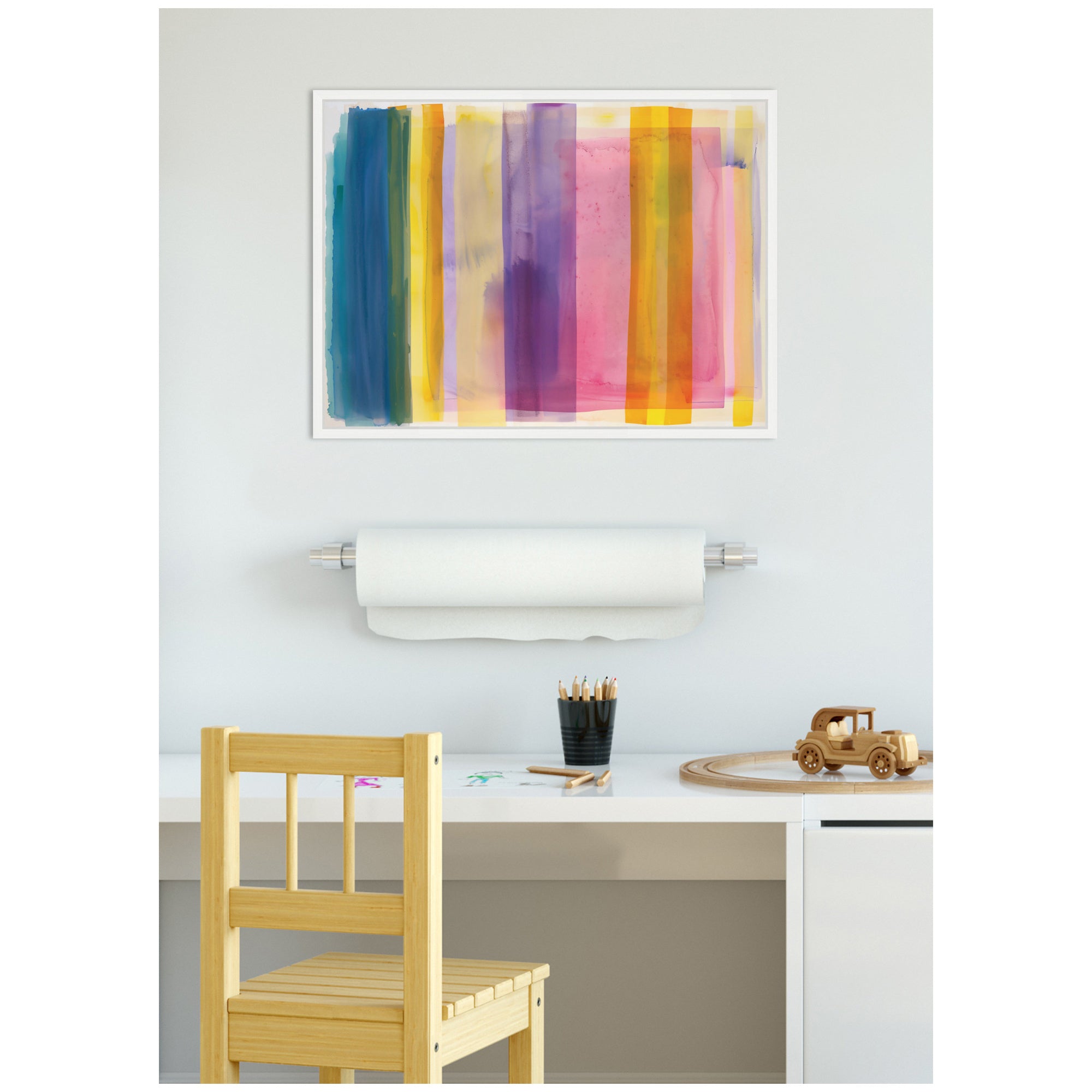 Sylvie Vibrant Lines II Framed Canvas by Amy Lighthall