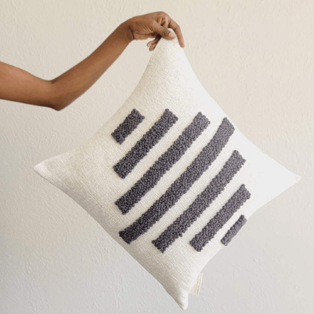 Slatted Diamond Throw Pillow