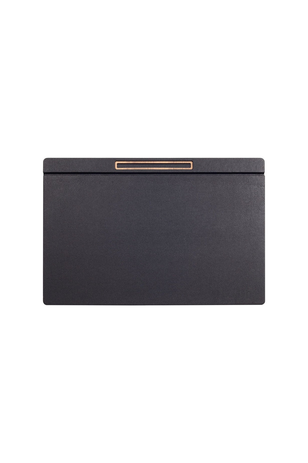 Leather Covered Desk Desk Black Wood Detail 60x40cm