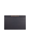 Leather Covered Desk Desk Black Wood Detail 60x40cm