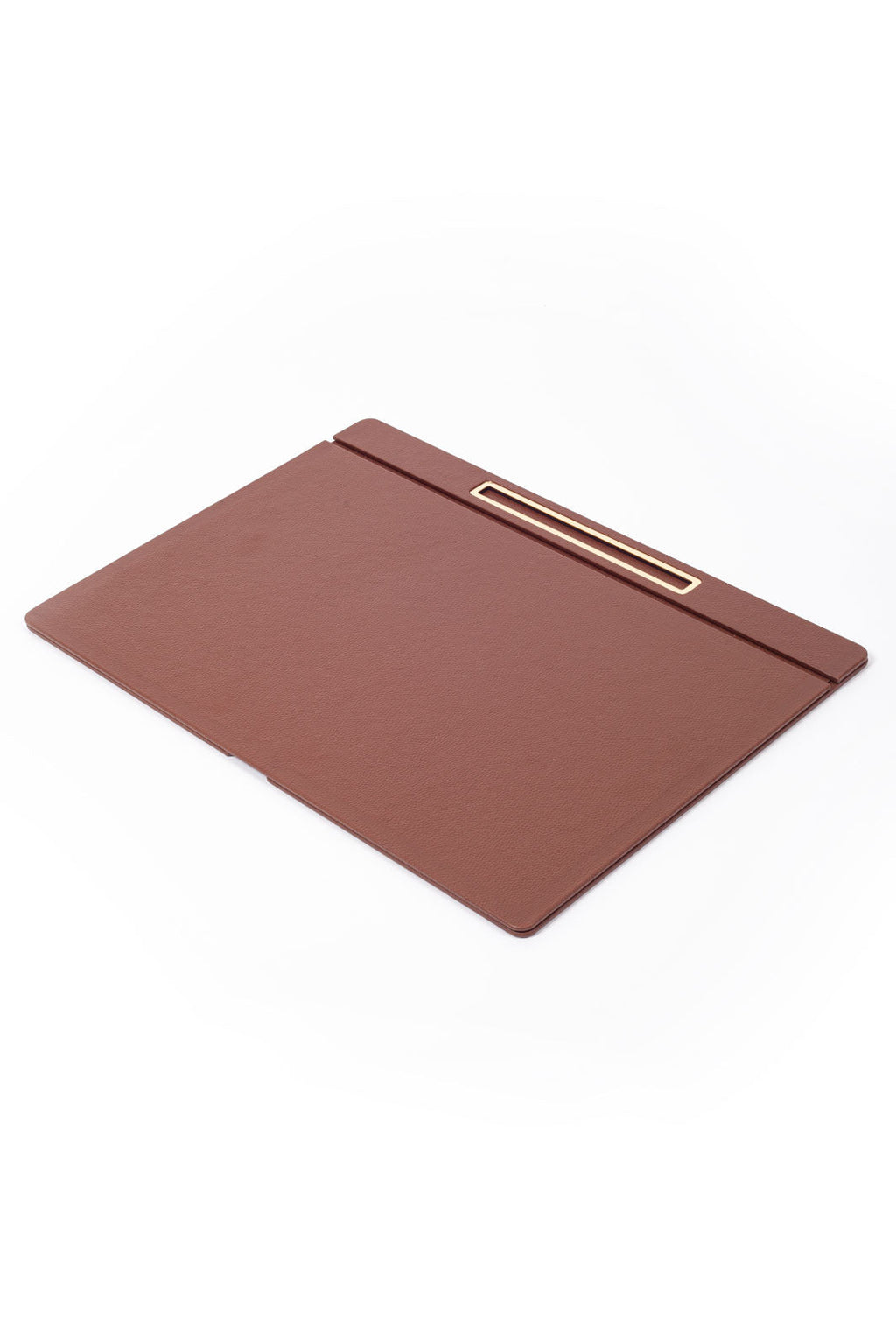 Leather Covered Desk Desk Tone Gold Detailed 50x35cm