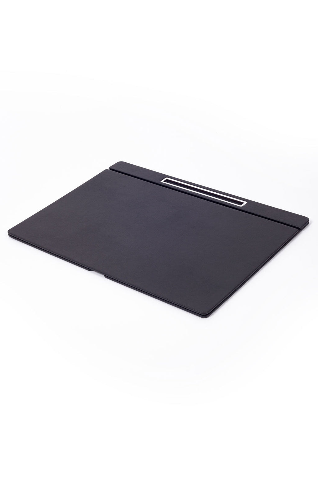 Leather Covered Desk Desk Black Chrome Detailed 50x35cm